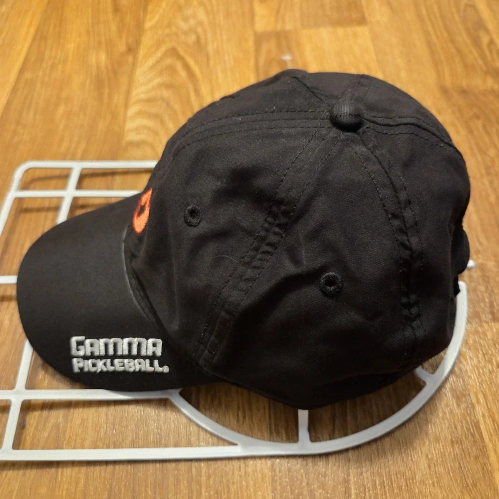 Gamma Pickleball Hat Cap Adult‎ Black Never Stop Playing Performance Stretch